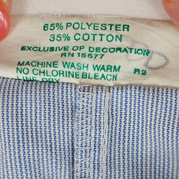 VTG Tiny Tots Original Light Blue/White Striped 3-6M Baby Romper/Jumpsuit + Hat - Picture 14 of 15